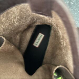 Hunter Tan Fur-Lined Footwear